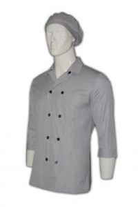 KI025 tailor made uniform chef tailor made hats 3/4 7' sleeved catering industry uniform hk company   unique chef coats